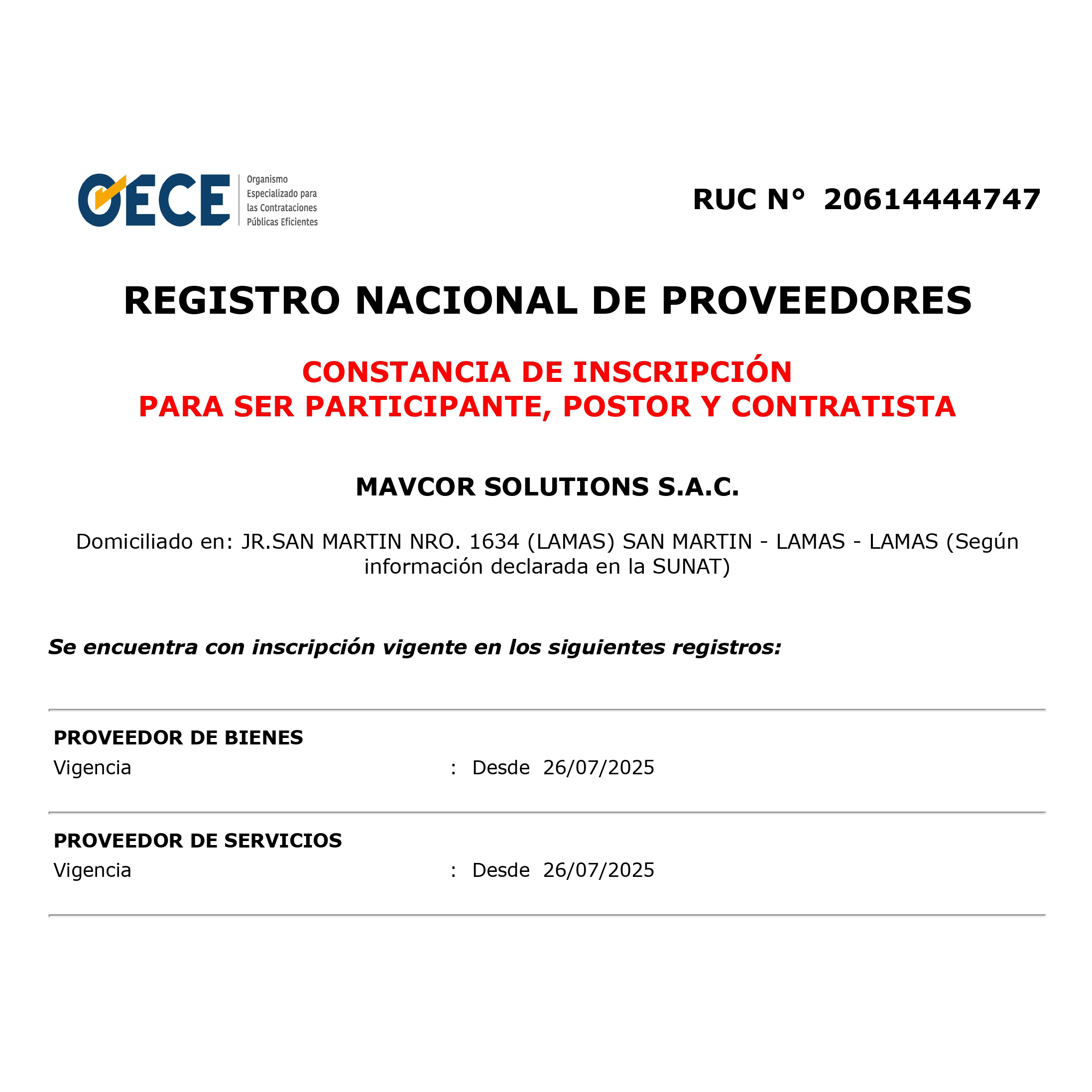 Constancia del RNP